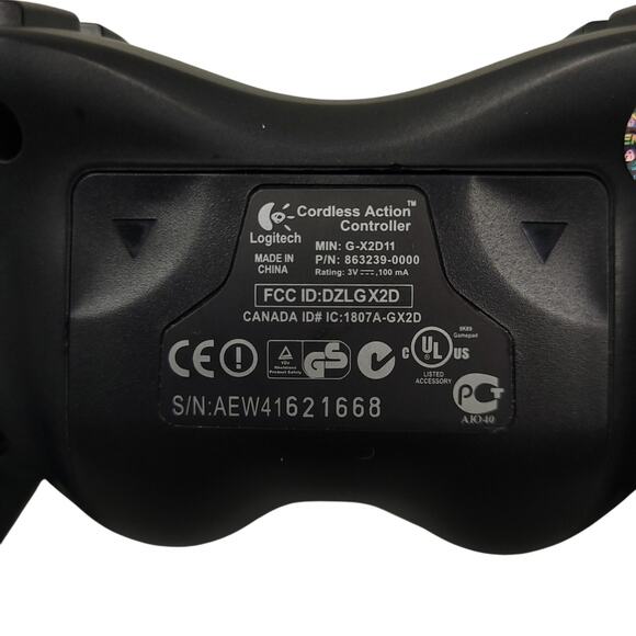 Logitech Wireless PS2 Cordless Action Controller G-X2D11 Black No Dongle - Picture 6 of 8